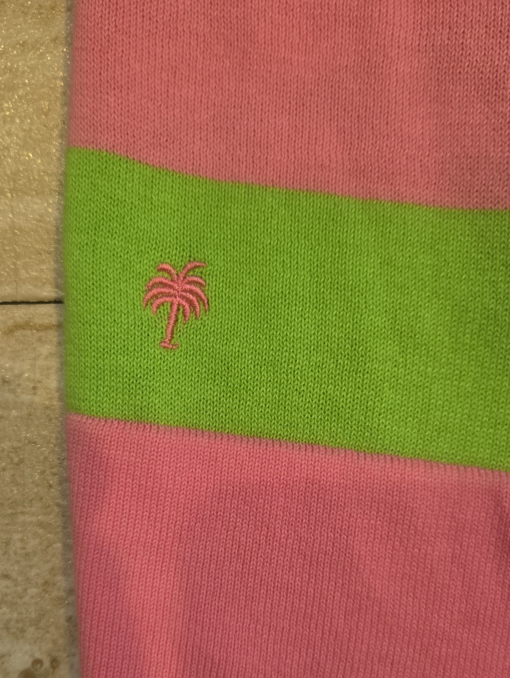 Lilly Pulitzer Pink/Green Striped Cardigan Sweater - Picture 4 of 7